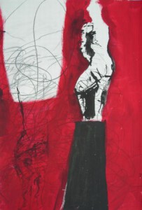 "Liberté", Tusche, Acryl auf Papier, 34cmX49,5cm, 2008