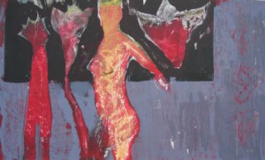 "Poesie", Mischtechnik auf Papier, 28cmX49,5cm, 2008 (Privatbesitz)