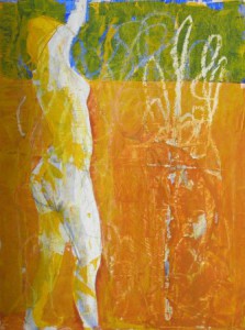 "Tanzende", Mischtechnik auf Papier, 30cmX40cm, 2009