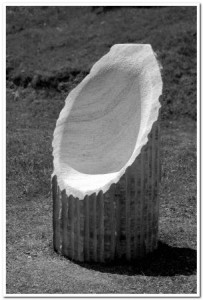 Skulptur "Thron", Cristallina-Marmor, 145cmX85cmx80cm, 2013